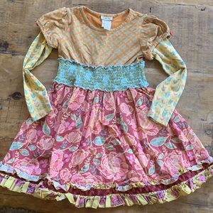 Matilda Jane floral long sleeve dress. Size 6.